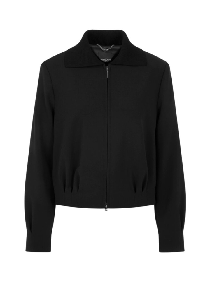 Zwart blousonjasje met kraag Marccain