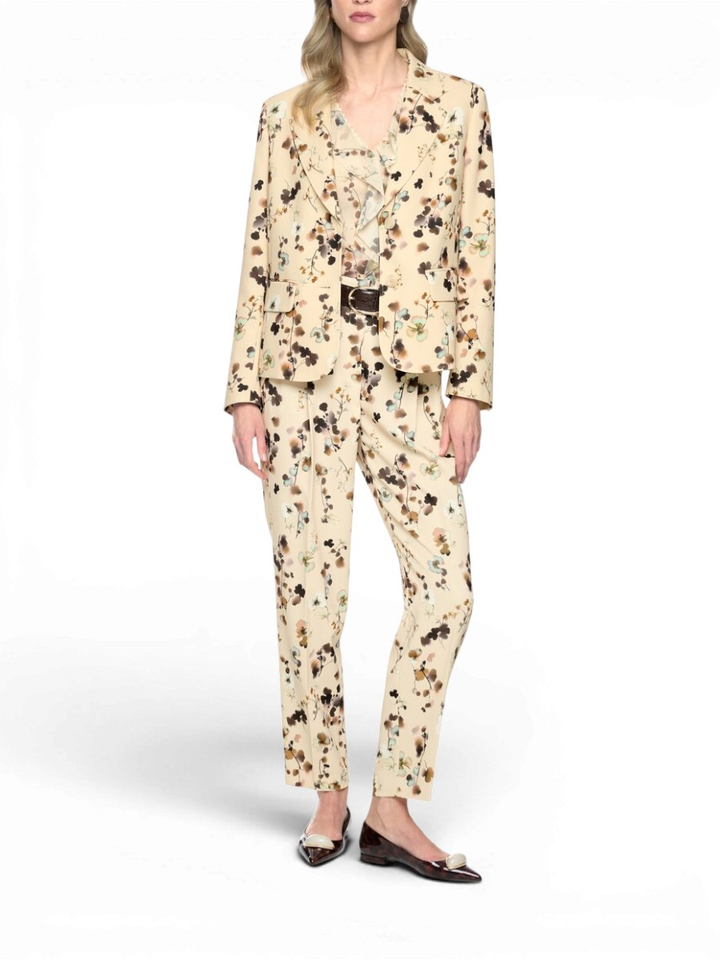Getailleerde blazer met bloemenprint Marccain