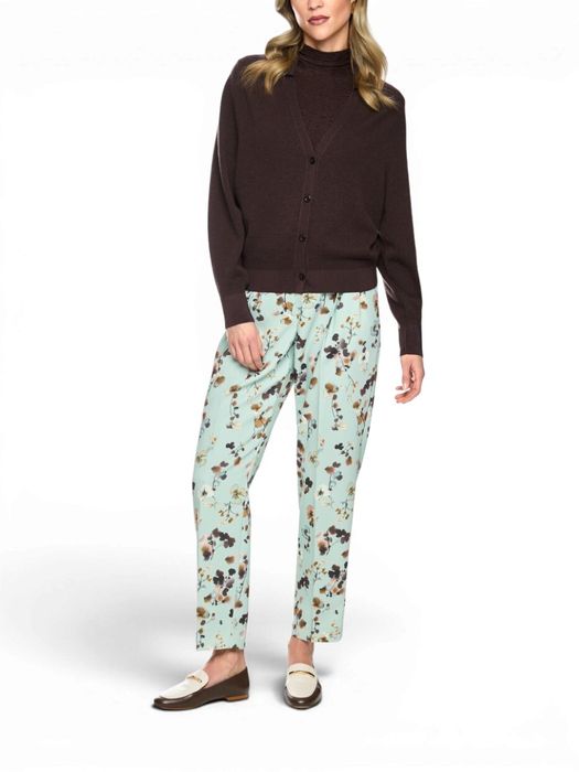 Donkerbruine cardigan van kasjmier Marccain