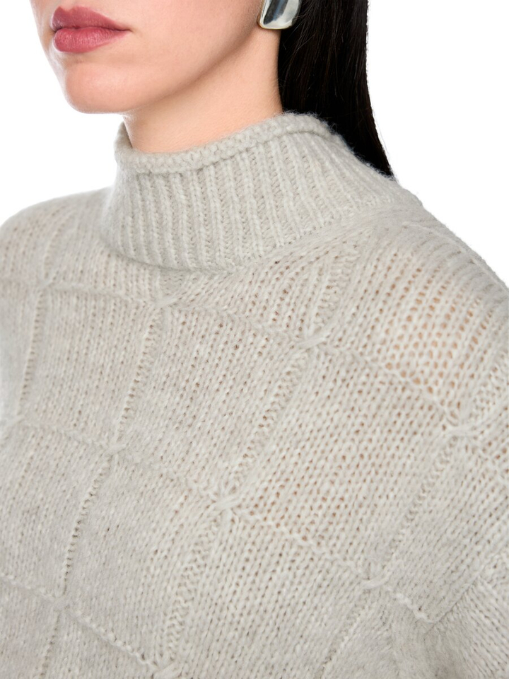 Grijze oversized gebreide trui Marccain