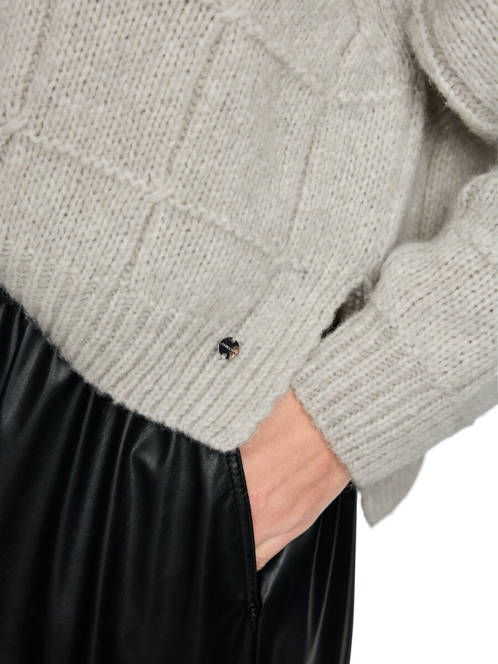 Grijze oversized gebreide trui Marccain