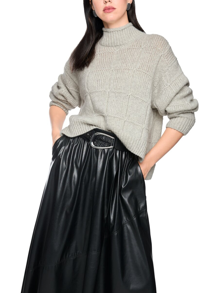 Grijze oversized gebreide trui Marccain