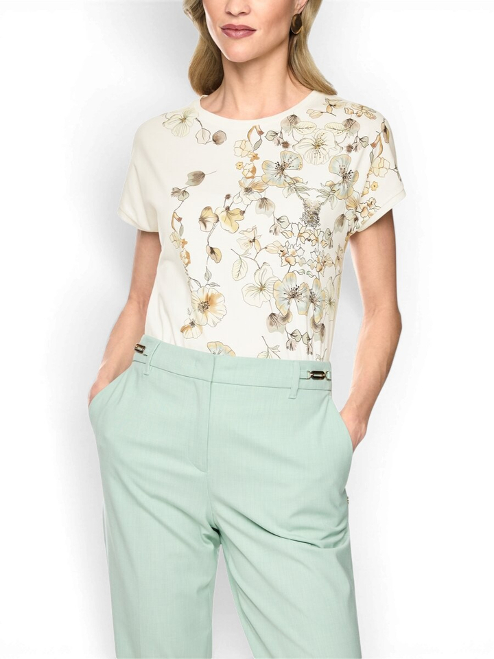 Witte T-shirt met opdruk Marccain