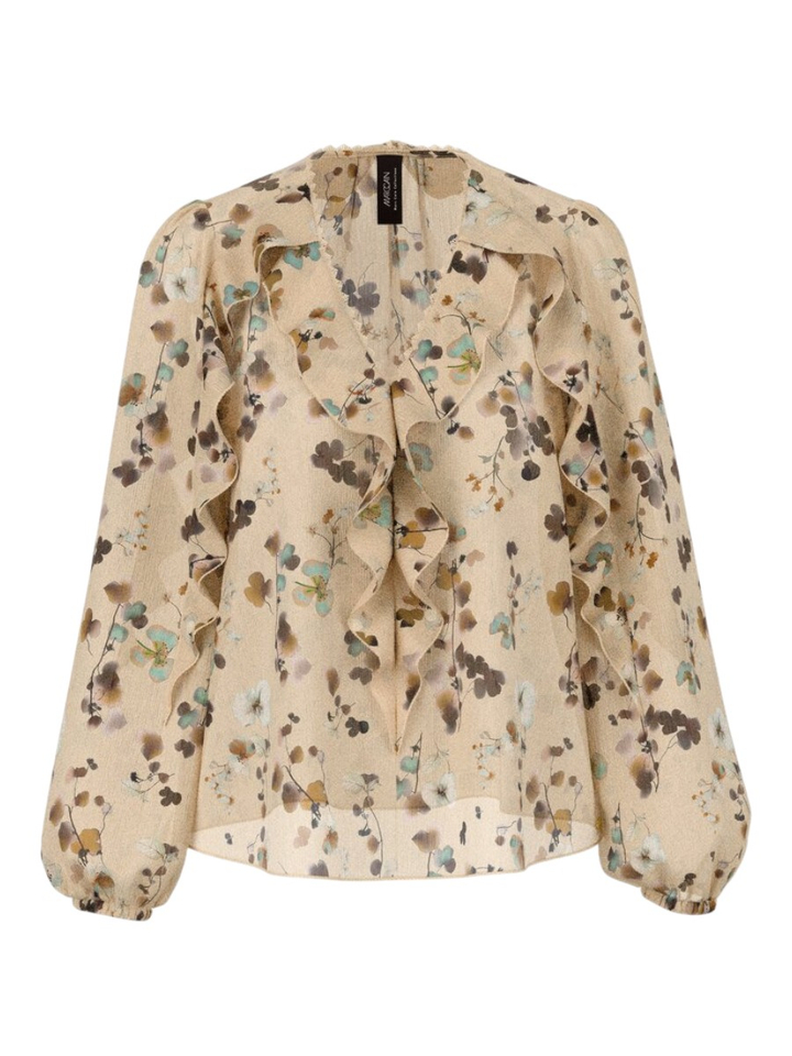 Bloemenblouse met volants Marccain