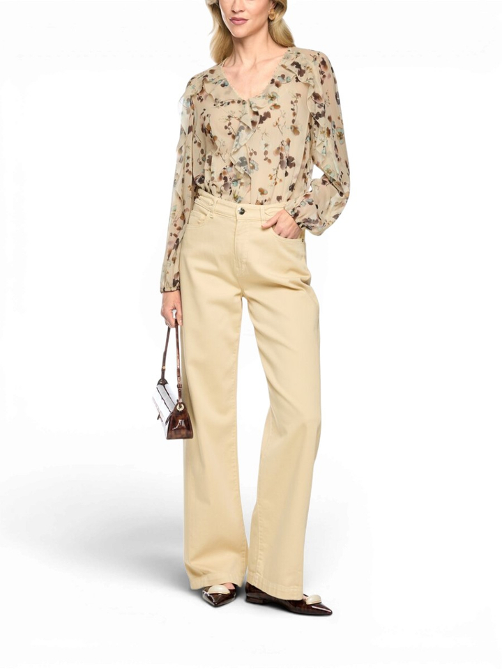 Bloemenblouse met volants Marccain