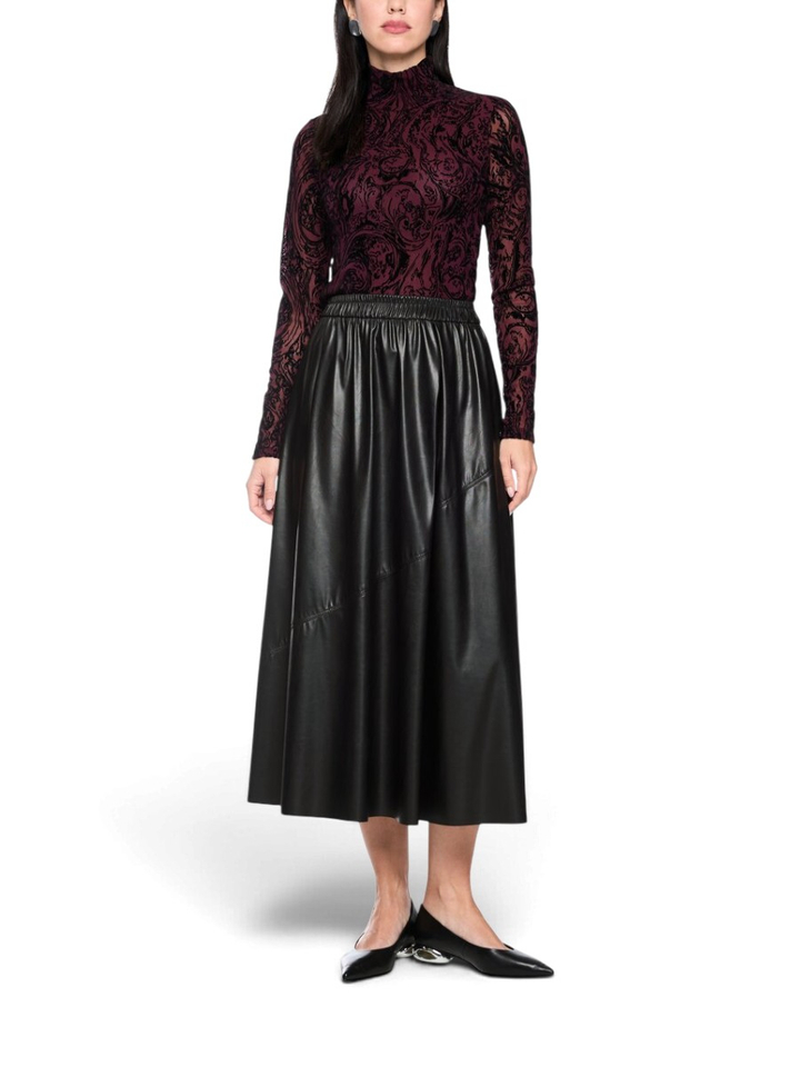 Zwart lederlook rok Marccain
