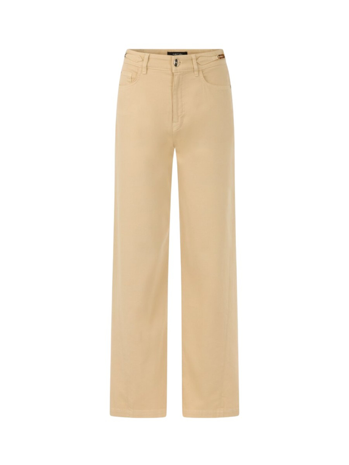 Gele wide leg jeans met hoge taille Marccain