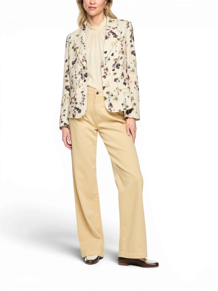 Gele wide leg jeans met hoge taille Marccain