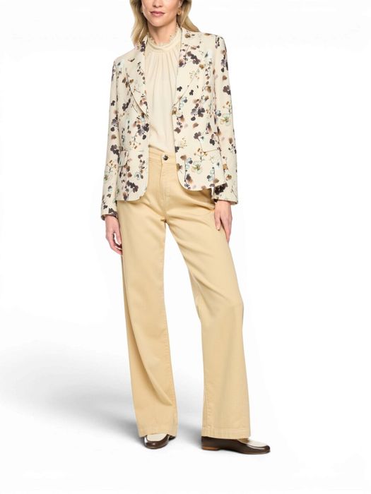 Gele wide leg jeans met hoge taille Marccain