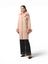 Roze lange fluffy jas met imitatiebond Joseph Ribkoff 