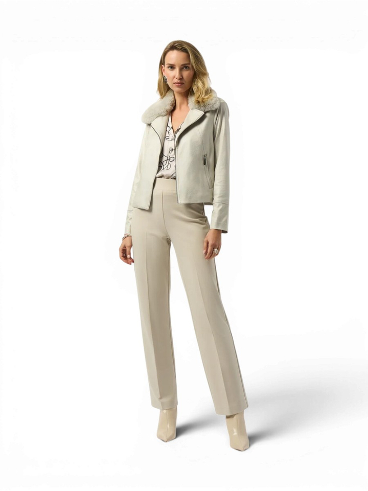 Beige vest met kraag in imitatiebond Joseph Ribkoff