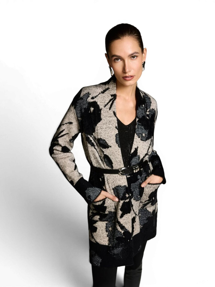 Beige cardigan met print Joseph Ribkoff