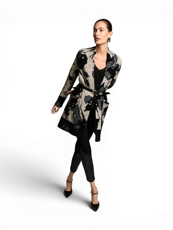 Beige cardigan met print Joseph Ribkoff