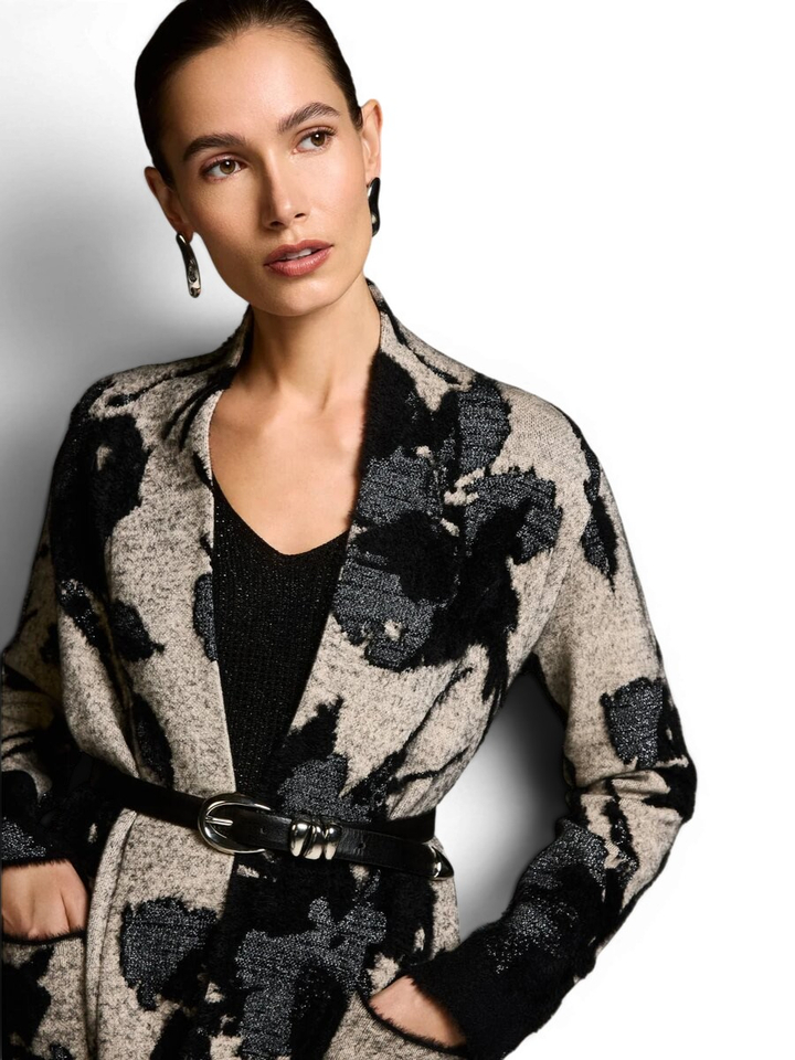 Beige cardigan met print Joseph Ribkoff