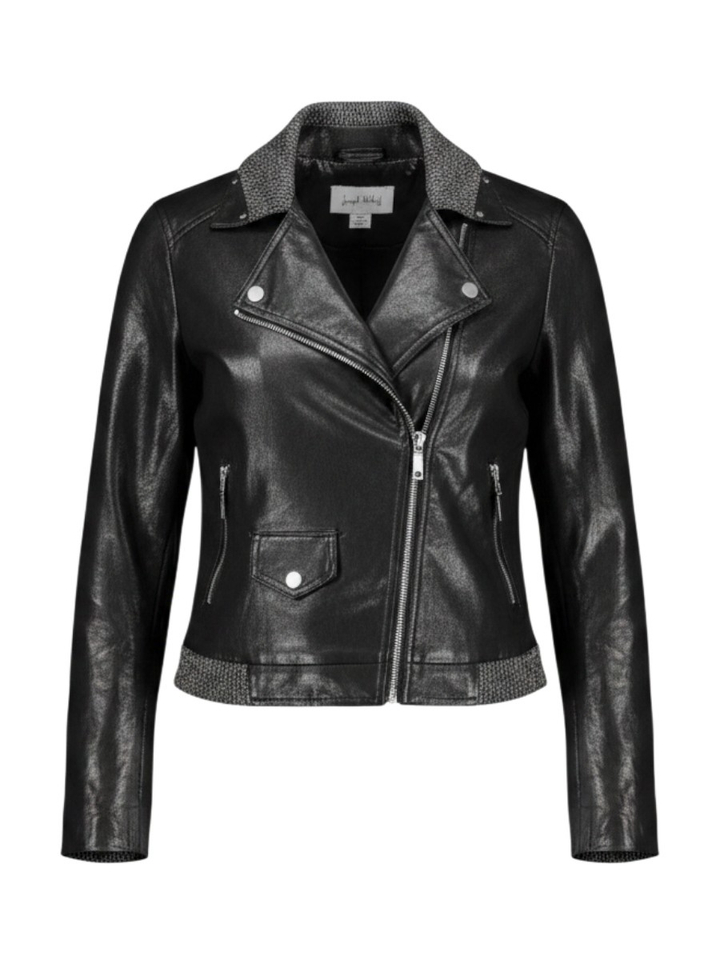Zwarte korte vest met glitterdetail Joseph Ribkoff