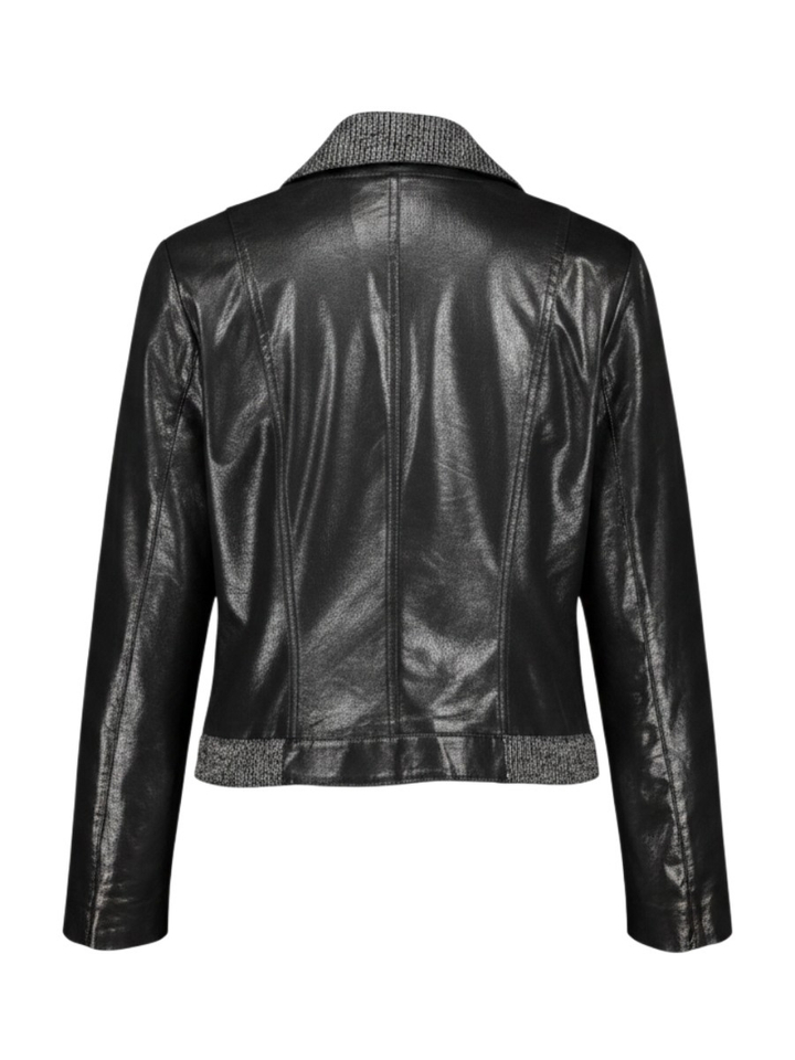 Zwarte korte vest met glitterdetail Joseph Ribkoff