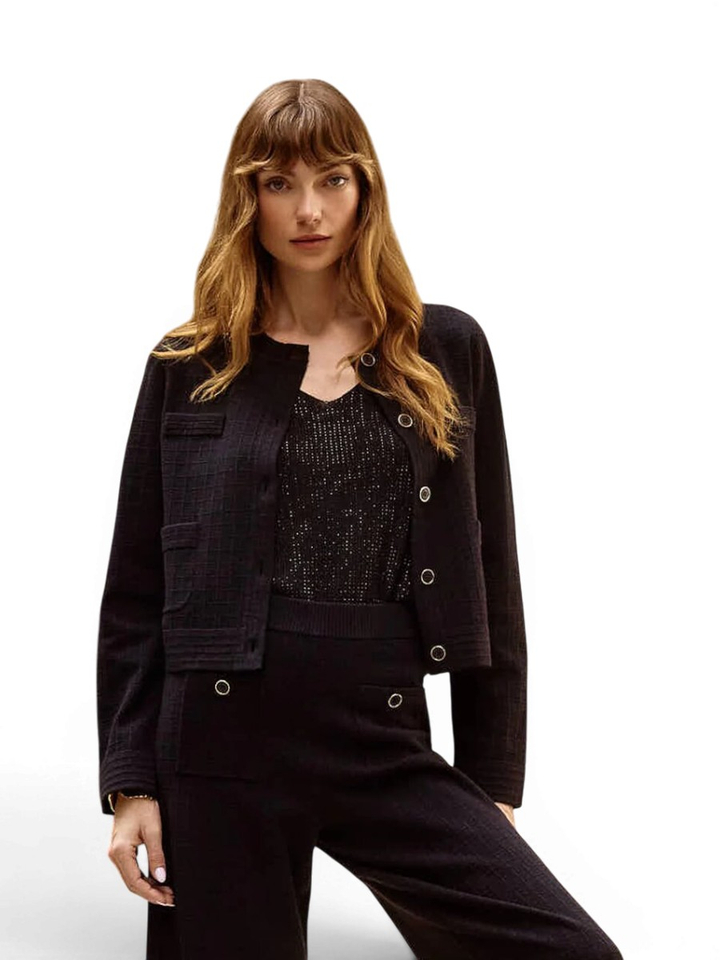 Zwarte cardigan met knopen Joseph Ribkoff 