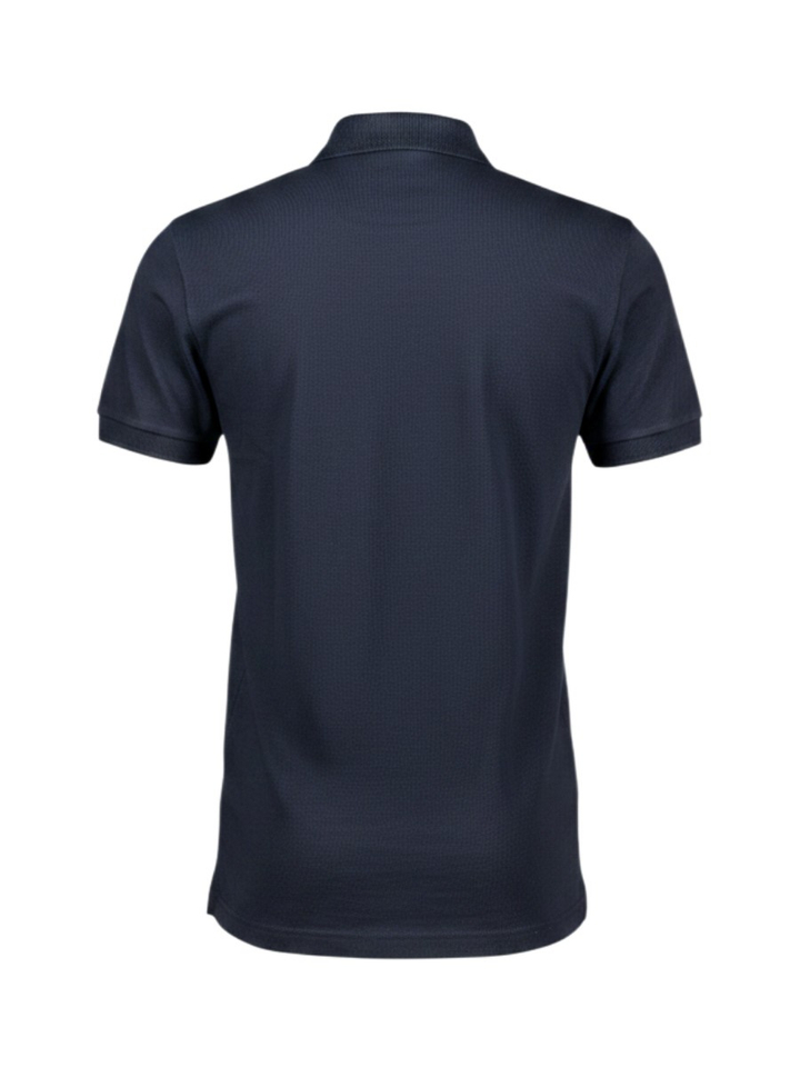 Donkerblauwe polo met korte rits Hugo Boss 