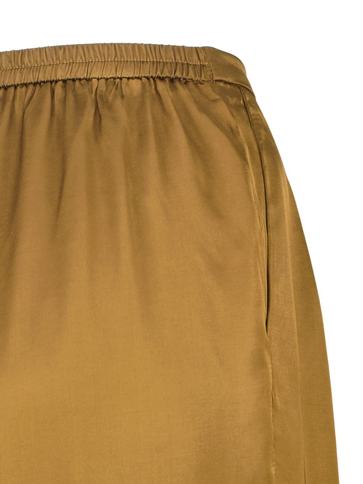 Kakigroene wijde broek met elastische taille BARNABE Grace & Mila 