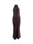 Bruin maxi kleed met lint achteraan BELLA Grace & Mila