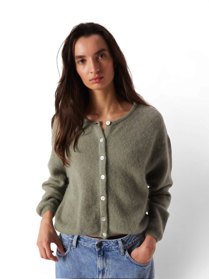 Kaki groene cardigan American Vintage 