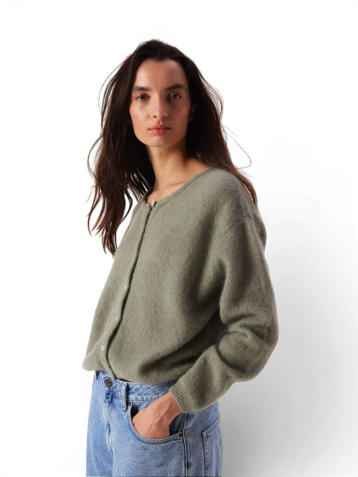 Kaki groene cardigan American Vintage 