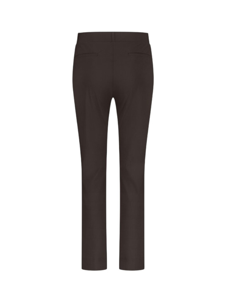 Donkerbruine broek in stretch met elastiek Anne Studio Anneloes 