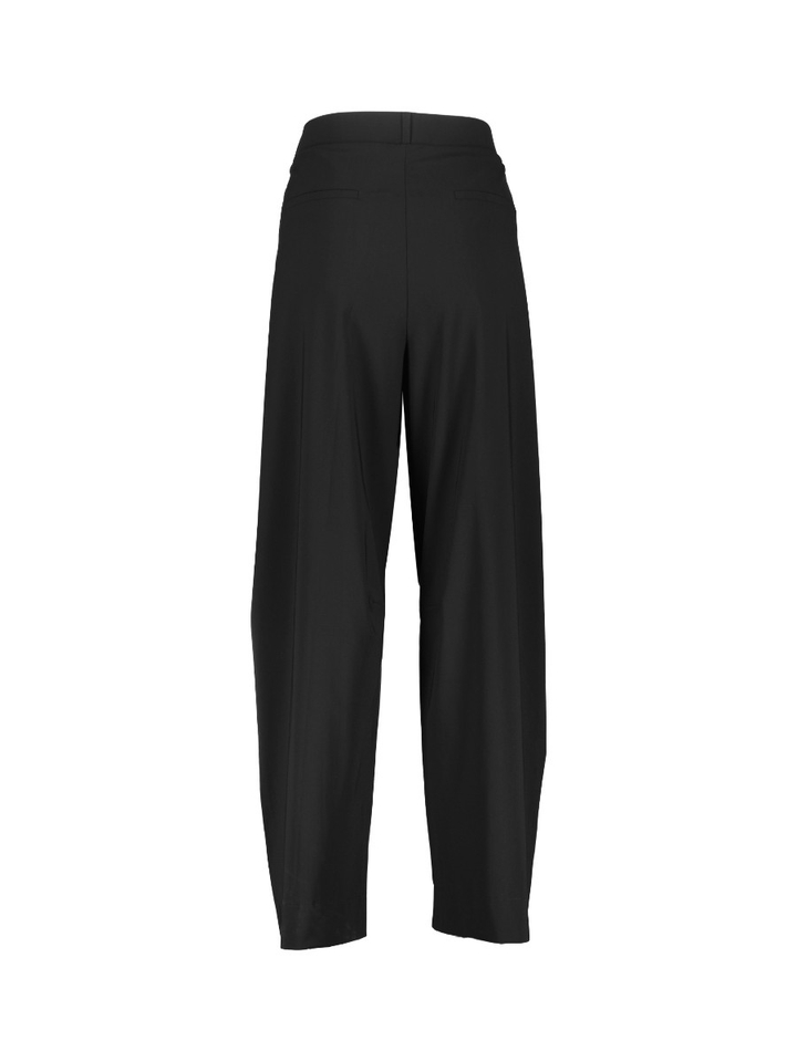 Zwarte geklede broek met elastische taille Studio Anneloes