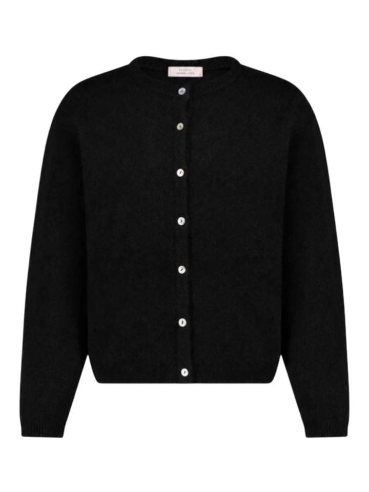 Zwarte gilet met knoopsluiting Bibi Studio Anneloes