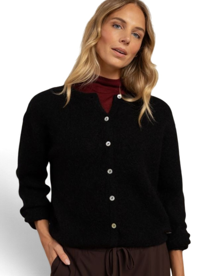 Zwarte gilet met knoopsluiting Bibi Studio Anneloes