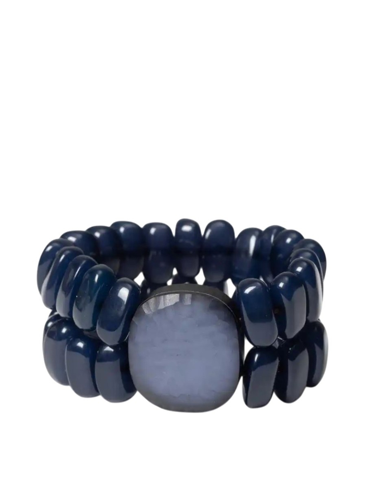 Blauwe armband Iron Laurence Delvallez