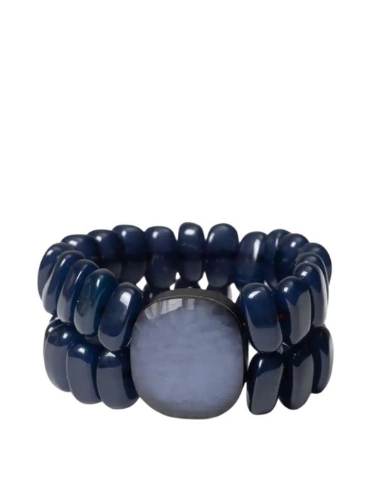 Blauwe armband Iron Laurence Delvallez