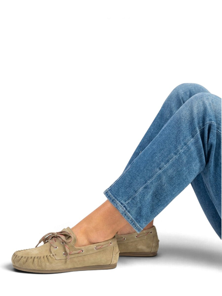 Zandkleurige loafers met gekleurde veters Rowan Sporty Alohas