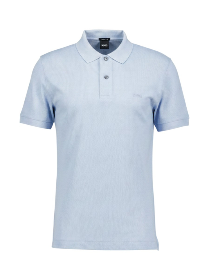 Lichtblauw katoenen polo Hugo Boss