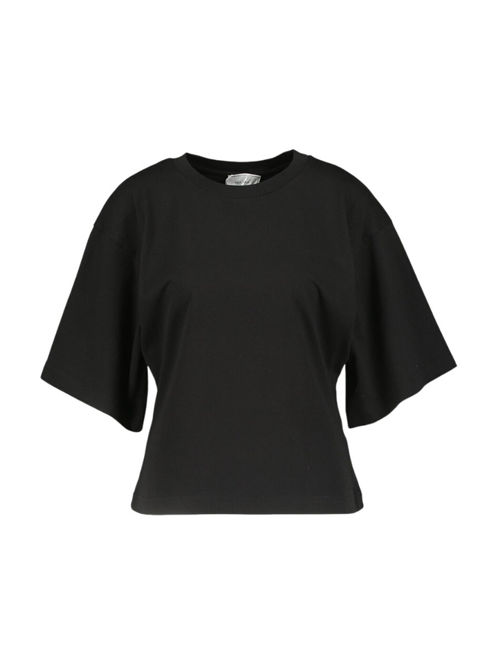 Zwarte korte katoenen t-shirt Asha Neo Noir