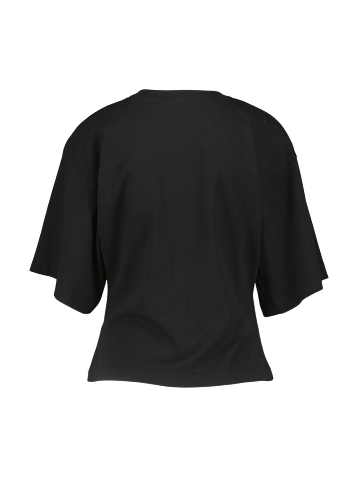 Zwarte korte katoenen t-shirt Asha Neo Noir