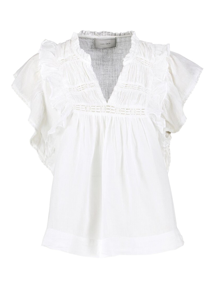 Witte top met broderie Jayla Neo Noir 