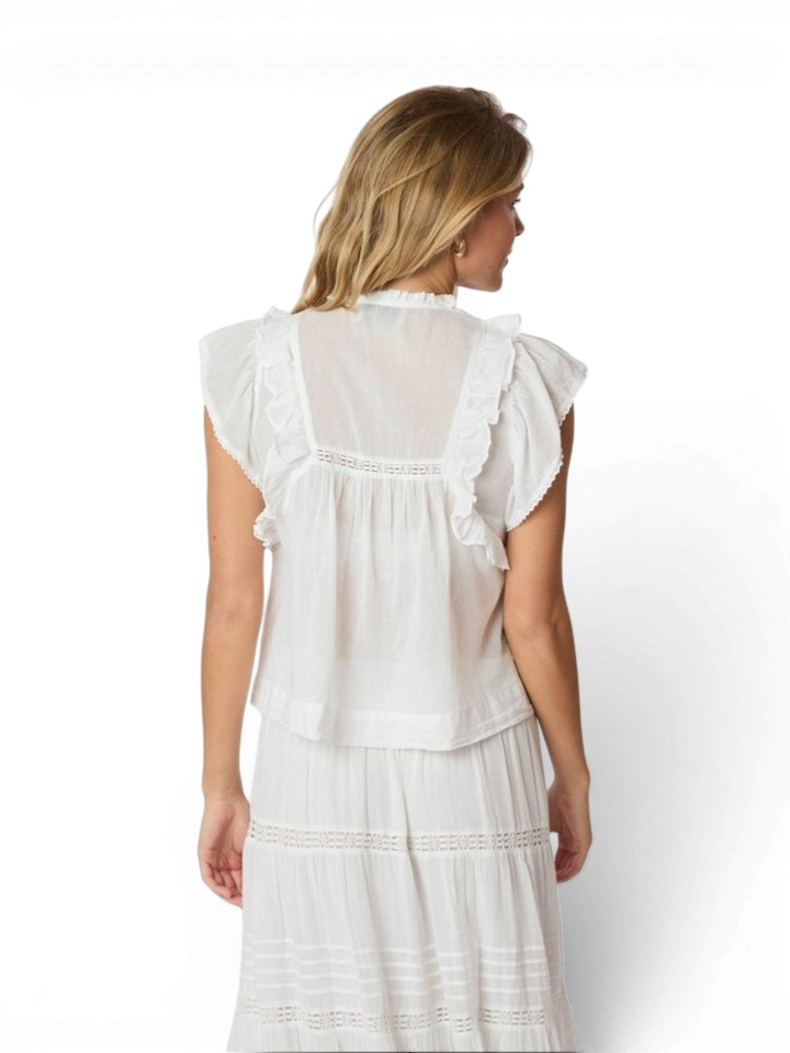 Witte top met broderie Jayla Neo Noir 