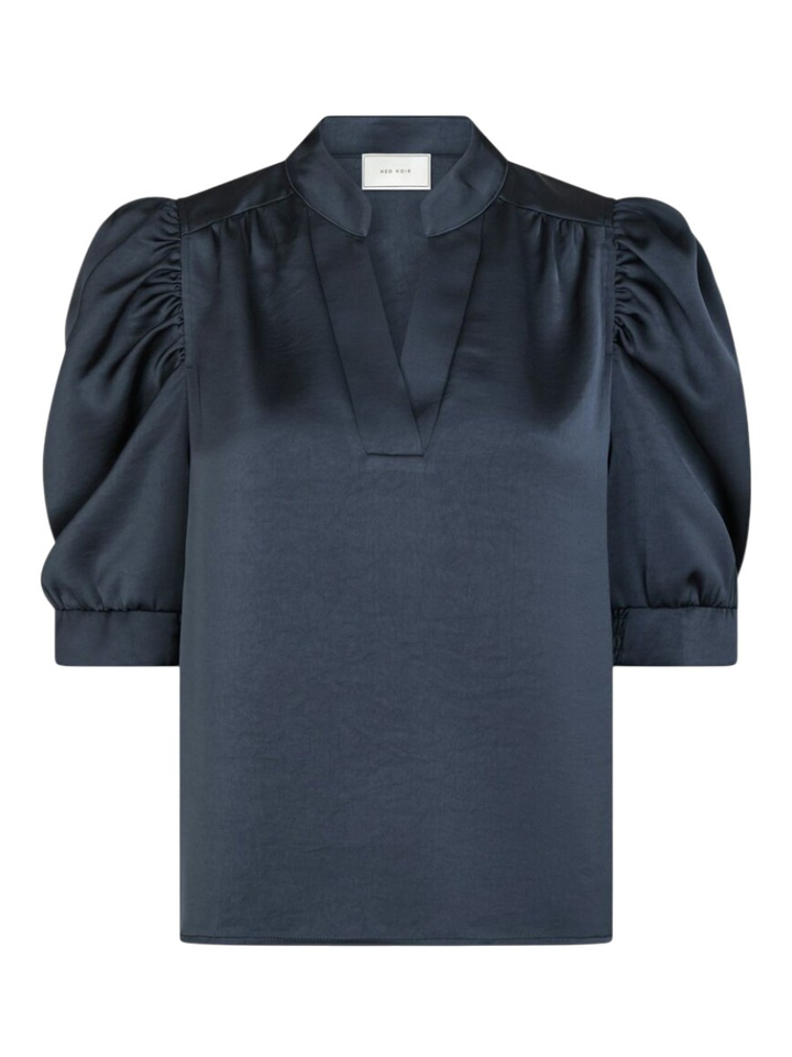 Donkerblauwe blouse Roella Heavy Stateen Neo Noir
