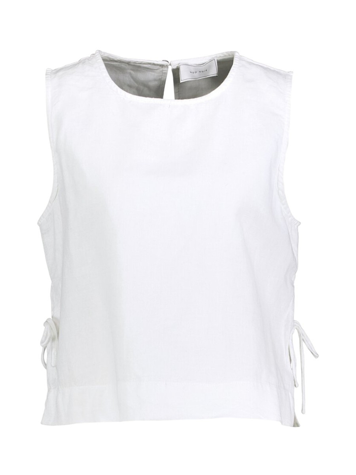 Witte katoenen blouse met korte mouwen Svetlana Neo Noir