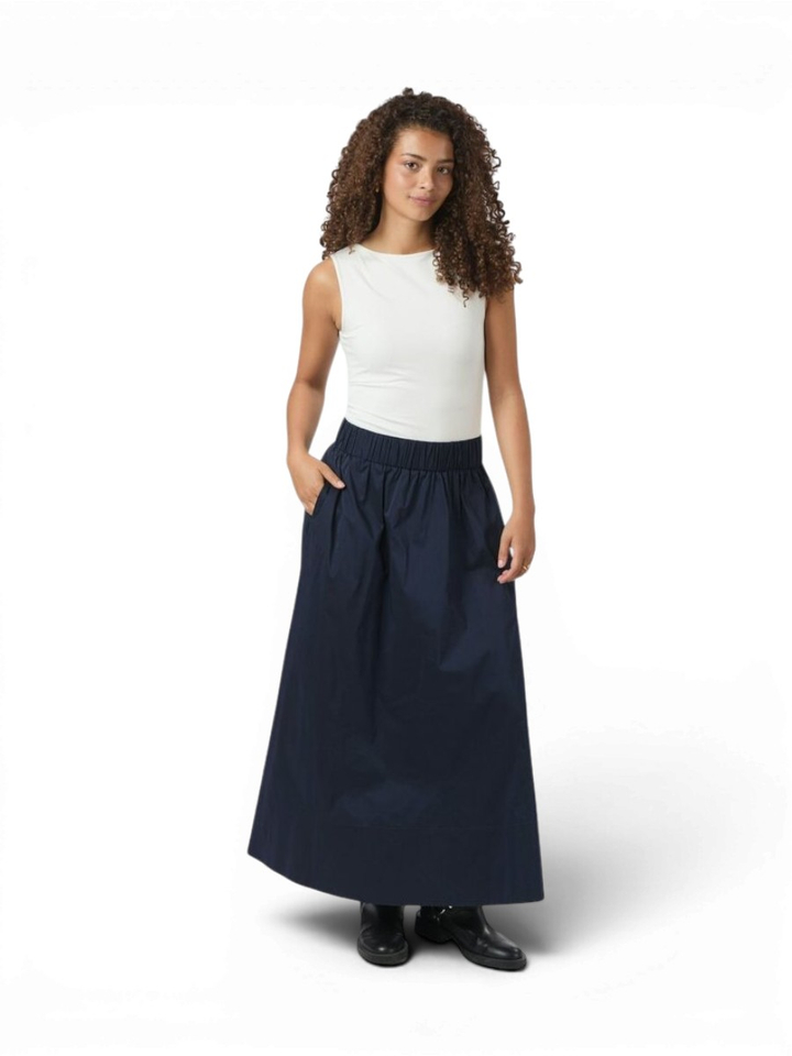 Donkerblauwe katoenen rok Neo Noir