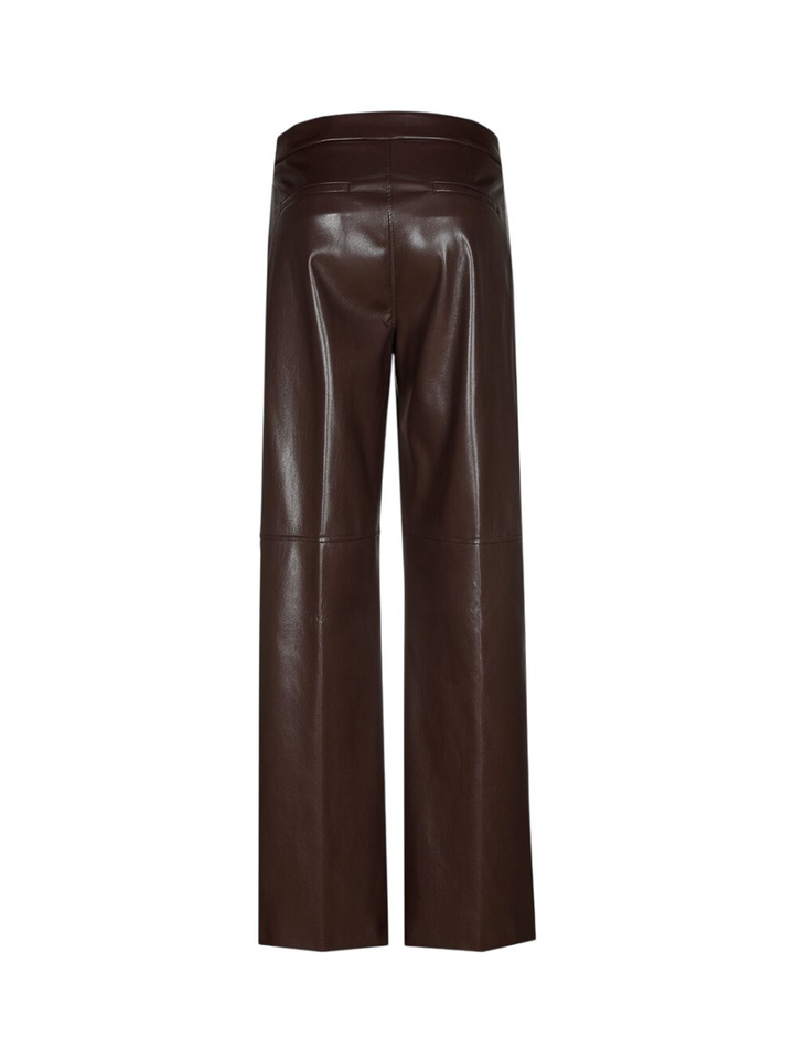 Bruine broek in lakleder Pietrovic Xandres