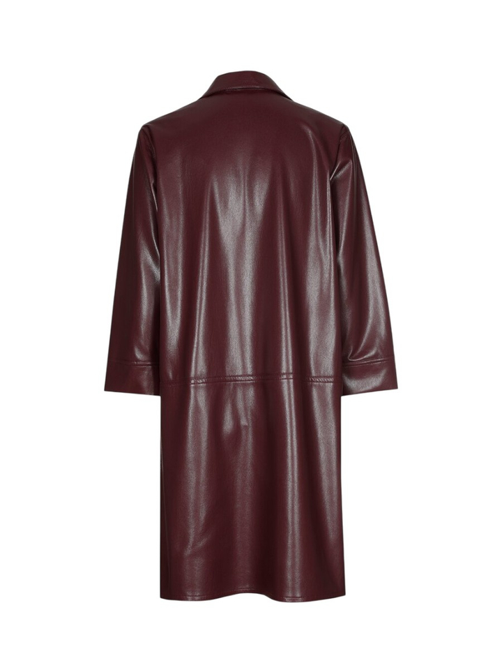 Bordeaux jurk in lederlook Kobien Xandres 