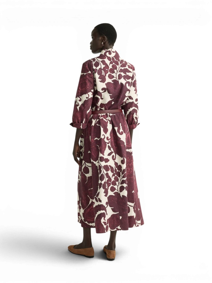 Bordeaux jurk met paisleyprint Kare Xandres