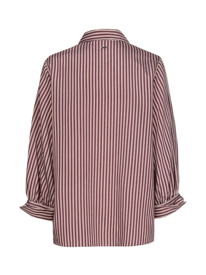 Bordeaux beige gestreepte bloes Heloise Xandres