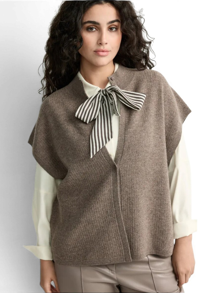 Bruine gebreide cardigan Aruna Xandres