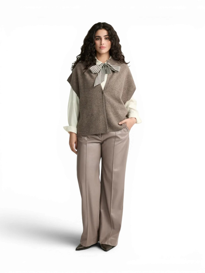 Bruine gebreide cardigan Aruna Xandres