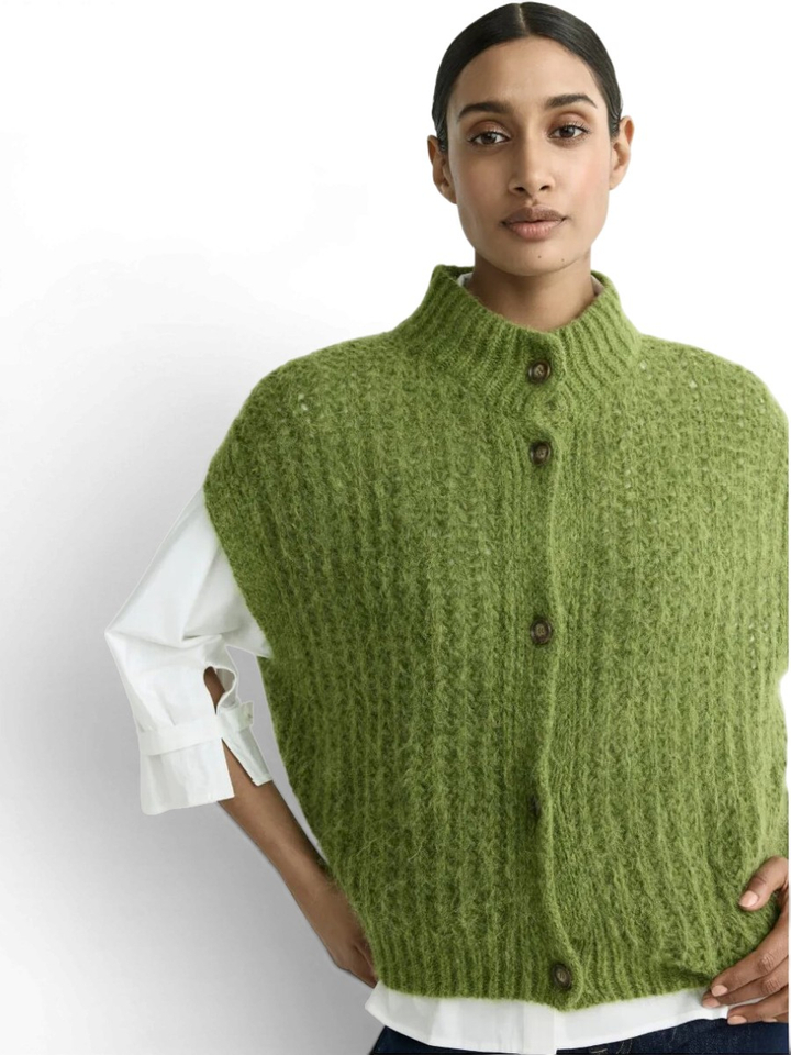 Groene wollen cardigan Brumellia Xandres
