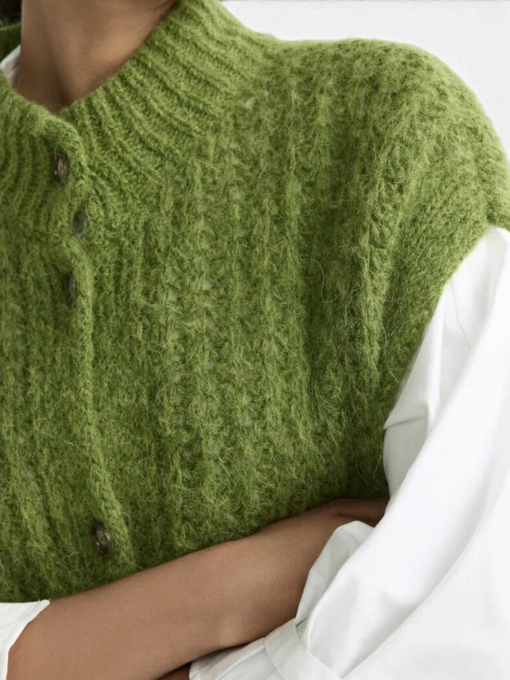 Groene wollen cardigan Brumellia Xandres