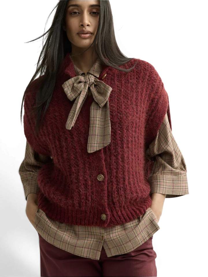 Bordeaux cardigan Brumellia Xandres